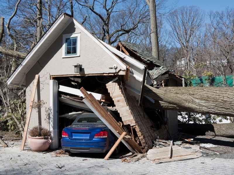 Residential Survey Wind Damaged Detached Garage San Antonio Texas | San Antonio Land Surveying Residential survey for a wind-damaged detached garage before rebuilding in San Antonio,Texas